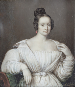 252.  ANTONIO MARIA ESQUIVEL (1806-1857)Retrato de dama.