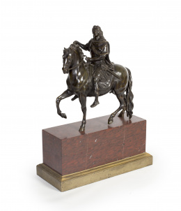 1057.  “Luis XIV a caballo”, Atribuido a Guillaume de Groff (1680-1742)Francia S. XVIII