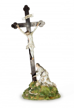 1000.  “Crucifixión”.Porcelana esmaltada.Meissen (1730-1763).