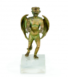 1240.  “Gargola” de bronce dorado, S. XVIII - XIX