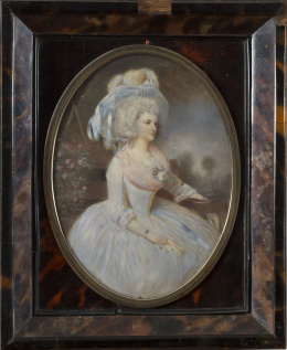 221.  SEGÚN REYNOLDS (Escuela inglesa, siglo XIX)Retrato de dama.