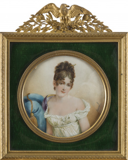 222.  ESCUELA FRANCESA, SIGLO XIXRetrato de Juliette Recamier.