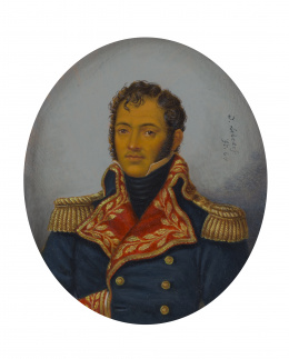 237.  J. LeBeDef (Escuela francesa, siglo XIX)Retrato de Jerónimo Bonaparte, rey de Westfalia.