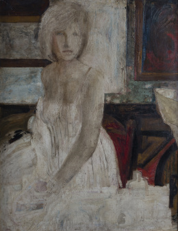 703.  ADOLFO ESTRADA (San José, EE.UU, 1927)Retrato femenino