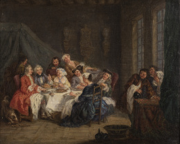 589.  ESCUELA FRANCESA, SIGLO XIXEscena galante