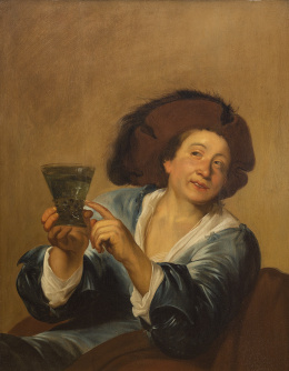 592.  ATRIBUIDO A JAN MIENSE MOLENAER (Haarlem c. 1610-1668) Sentido del gusto