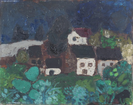 389.  MARÍA ANTONIA DANS (Oza de los Ríos, La Coruña, 1924 - Madrid, 1988)Aldea gallega