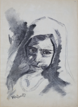 395.  VELA ZANETTI (Milagros, Burgos, 1913 - Burgos, 1999)Figura femenina, c.1930