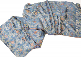 502.  Pendón en seda, tejido espolín, Valencia, S. XVIII