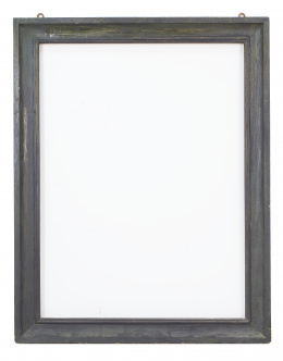 1154.  Marco de madera de pino con acabado en verde oscuro.Trabajo español, S. XIX.