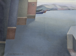 381.  JOSE ANTONIO ORMAOLEA (Elantxobe, 1912 - Barcelona, 1984)Puerto, 1979