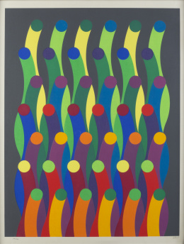 445.  VV.AAConjunto de 10 obras gráficas de diversos autores, entre ellos:  Julio Le Parc, José Caballero, Matías Quetglás y Enrique Brinkmann.