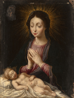 926.  CÍRCULO DE FRANS FRACKEN II (Escuela flamenca, siglo XVII)Virgen del Silencio