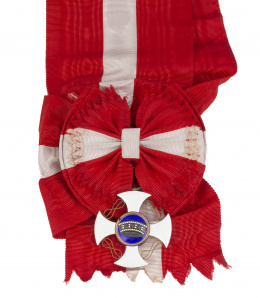 381.  Conjunto de placa de caballero Gran Cruz de la corona de Italia y Cruz de Gran oficial con banda