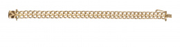 271.  Pulsera articulada de doble eslabón oval trenzado