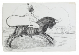 423.  ISMAEL SMITH (Barcelona, 1886 - White Plains, Nueva York, 1972)El Rapto de Europa, c.1940