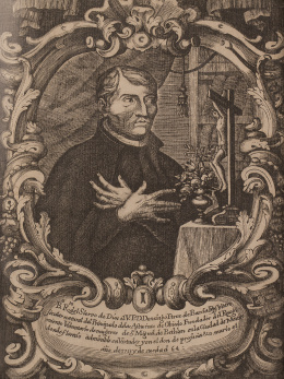 765.  FRAY MATÍAS DE IRALA YUSO (Madrid, 1680- 1753)Verdadero retrato del Beato Santo Domingo Pérez de Barcía