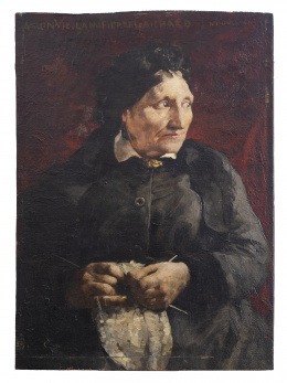 868.  ESCUELA FRANCESA, SIGLO XIXRetrato de anciana