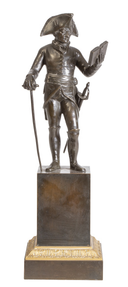 1277.  Federico II el Grande, rey de Prusia (1712-1786).Escultura de bronce.ff. del S. XIX - pp. del S. XX.
