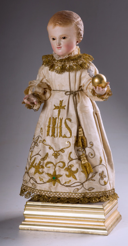519.  Niño Jesús vestideroTalla española S.XIX .
