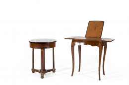 478.  Velador de madera de caoba de estilo imperio, pp. del S. XX. .