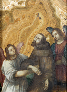 271.  ESCUELA ESPAÑOLA SIGLO XVIISan Francisco asistido por dos ángeles.
