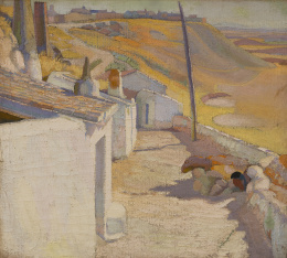 401.  JUAN EUGENIO MINGORANCE (Jaén, 1906 - Ciudad de México, 1979)Casas de un pueblo