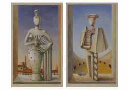 476.  BRIGITTE SZENCZI (Budapest, 1943)Torero y Cigarrera