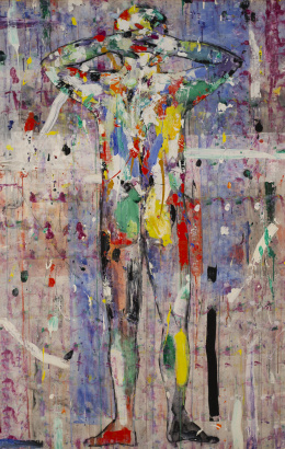 465.  ALFONSO ALBACETE (Antequera, Málaga, 1950)Pintura de guerra nº4, 2000