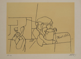 450.  VALERIO ADAMI (Bolonia, Italia, 1935)Sin título