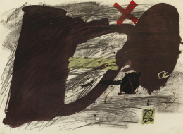 457.  ANTONI TÀPIES (Barcelona, 1923 - 2012)Llambrec Material 14, 1975