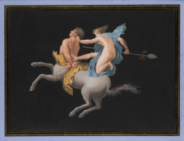 648.  MICHELANGELO MAESTRI (Roma, 1741-1812)Menade atormentando a un centauro
