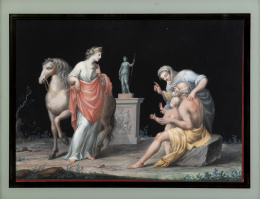 647.  MICHELANGELO MAESTRI (Roma, 1741-1812)Escena mitológica