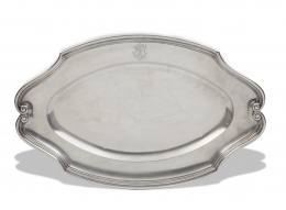 560.  Maison Cardeilhac.Fuente en plata con marcas. Ley 950.Período de Amélie Caldeihac, París (1904-1913).