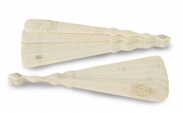 620.  Pareja de abanicos brisé en marfil.Francia, h. 1870