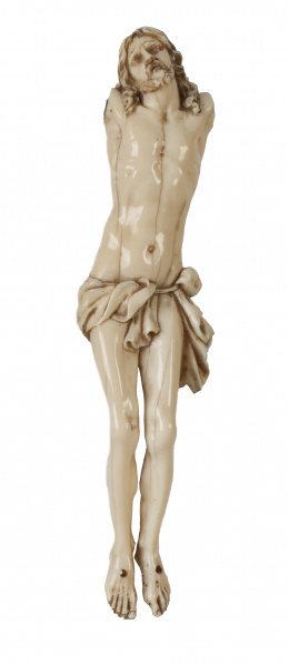 1092.  Cristo en marfil sin brazos, S. XIX