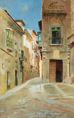 812.  JOSÉ LUPIÁÑEZ Y CARRASCO (Málaga, 1864 - 1938)Calle Toledo
