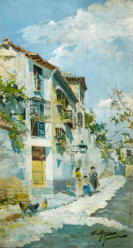 813.  ENRIQUE MARÍN SEVILLA (Granada 1870-Madrid 1940)Calle de Gr