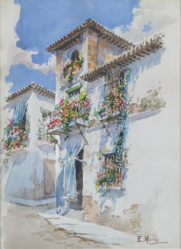 574.  ENRIQUE MARÍN SEVILLA (Granada 1870-Madrid 1940)Calle de Gr