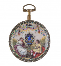 380.  Reloj lepine PHILIPPE TERROT à Genève ff S.XVIII- pp. S XIX con esmaltes.