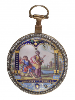 383.  Reloj lepine PIERRE VIALA à Geneve ff S.XVIII pp. S. XIX con esmaltes 