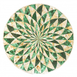 491.  Tapa de mesa circular en piedras duras.