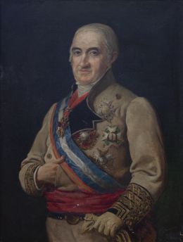 752.  SALVADOR MARTÍNEZ CUBELLS (Valencia, 1845-Madrid, 1914)Retrato del duque de Bailén