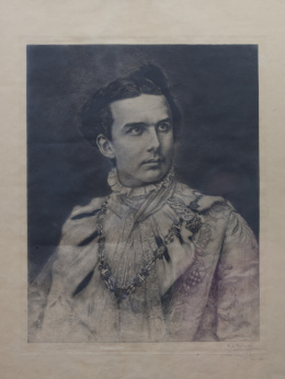 781.  ROGELIO DE EGUSQUIZA (Santander, 1845- Madrid, 1915)Retrato de Luis II de Baviera
