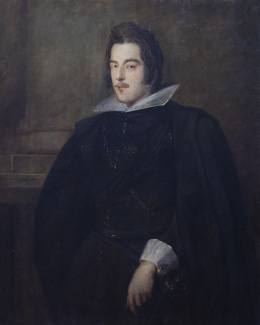 759.  NELLY HARVEY (Inglaterra, 1877-1961) Copia del Retrato del marqués de Mirabel realizado por Van Dyck