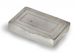 1006.  Cajita de estaño.Portugal, S. XIX-XX.