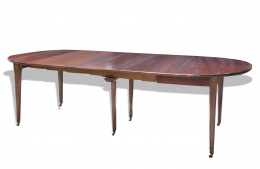 510.  Mesa de comedor estilo directorio de madera de caoba.Francia, S. XIX.