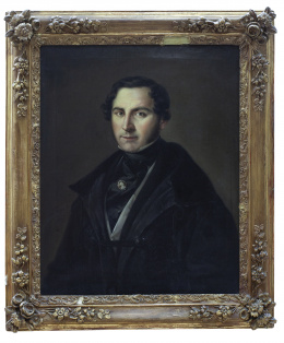 724.  ANTONIO GÓMEZ CROS (Valencia, 1808 - Madrid, 1863)Retrato de caballero