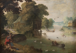 670.  ESCUELA FLAMENCA, SIGLO XVIITobías y el ángel