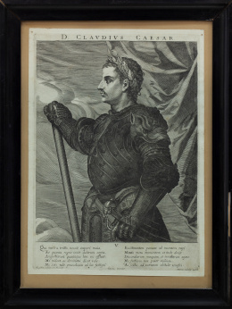 806.  AEGIDIUS SADELER II (1570-1629) Y TIZIANO (1477-1576)Claudio César
